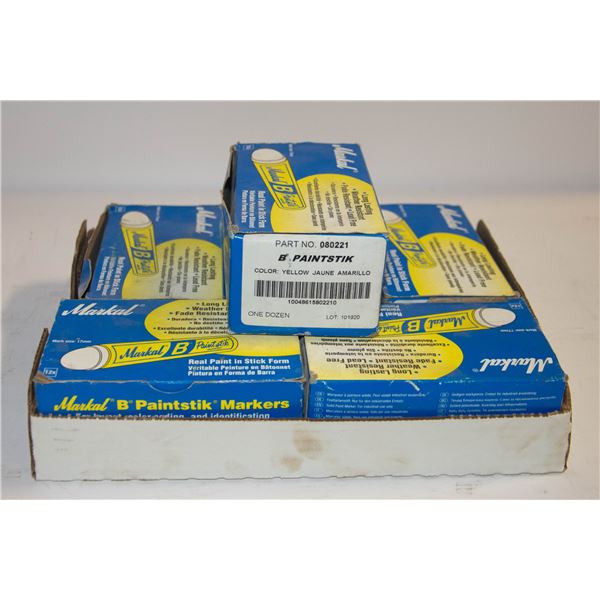 FLAT OF 6 MANKAL PAINTSTICK MARKERS