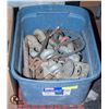 Image 1 : BIN OF U-HOOKS FASTENERS HEAVY DUTY CHAIN