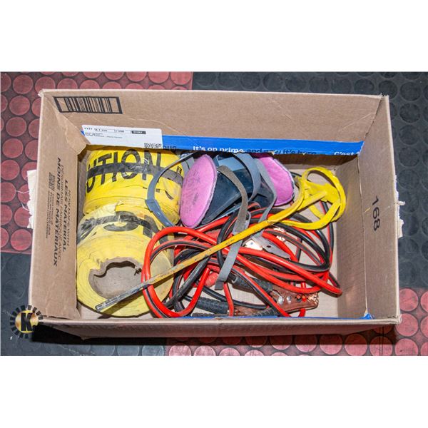 BOX OF JUMPERS RESPIRATOR CEMENT MIXER ETC