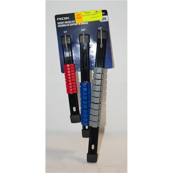 NEW 3 PIECE SOCKET HOLDER