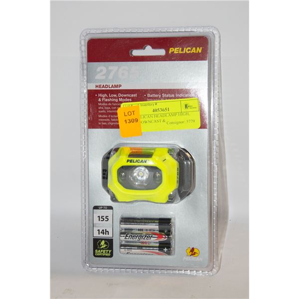 2765 PELICAN HEADLAMP HIGH, LOW, DOWNCAST &