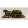 Image 1 : CHRISTMAS DECOR HORSES PULLING CART
