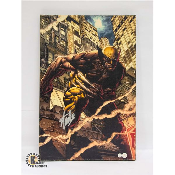 STAN LEE SIGNED WOLVERINE PRINT, 22 IN X 15 IN