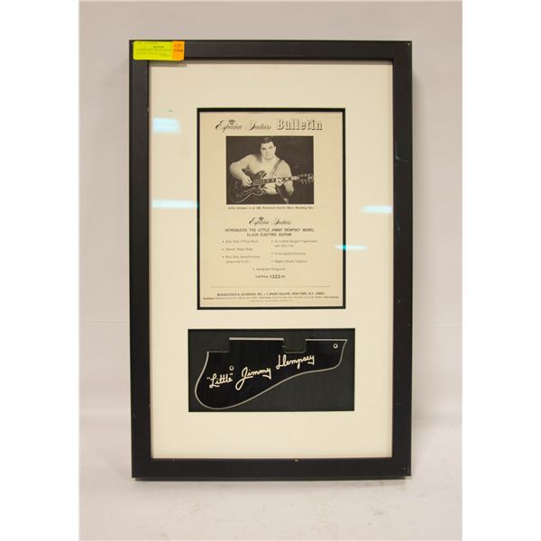 FRAMED PICTURE OF LITTLE JIMMY DEMPSEY MODEL EL-26