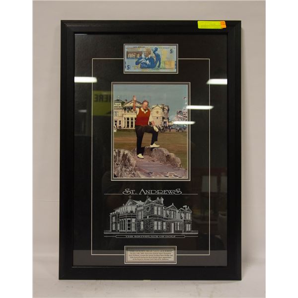 FRAMED JACK NICKLAUS LAST ROUND AT