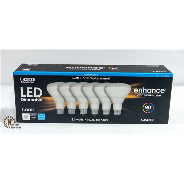 NEW FEIT LED DIMMABLE FLOOD LIGHTS 6 PACK