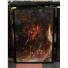 Image 1 : FRAMED DIABLO POSTER 41" X 29"