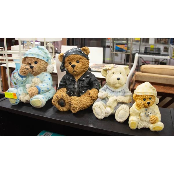 4 BEAR FIGURES