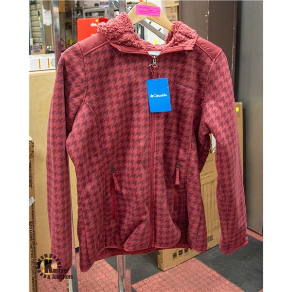 NEW RED COLUMBIA WOMENS SZ L FLEECE FULL ZIP
