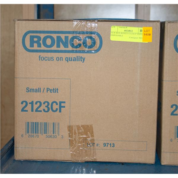 NEW BOX RONCO #2123CF VINYL DISPOSABLE