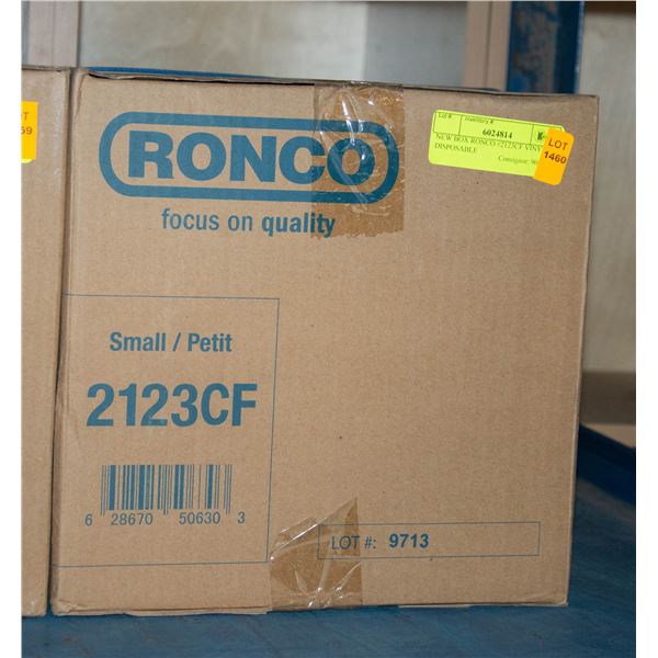 NEW BOX RONCO #2123CF VINYL DISPOSABLE