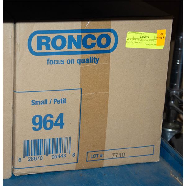 NEW BOX RONCO #964 SMALL BLACK NITRILE