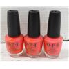 Image 1 : BRAND NEW BAG WITH 3 BOTTLES OF OPI NAIL LACQUER