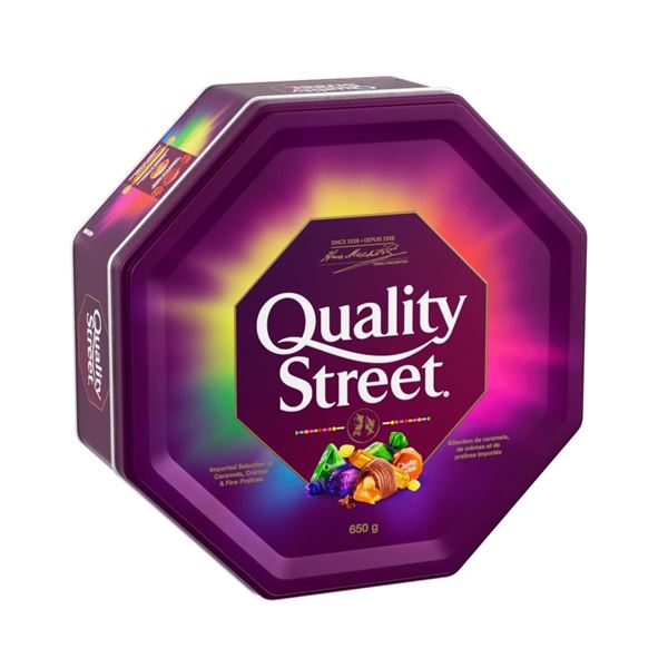 NEW 650G QUALITY STREET IMPORTED CARAMELS TINS