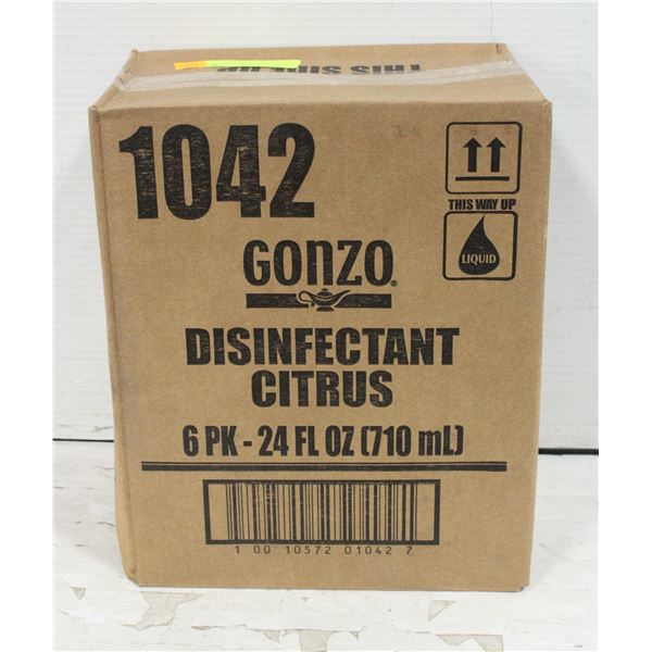 CASE OF GONZO CITRUS DISINFECTANT 6PK X 710ML