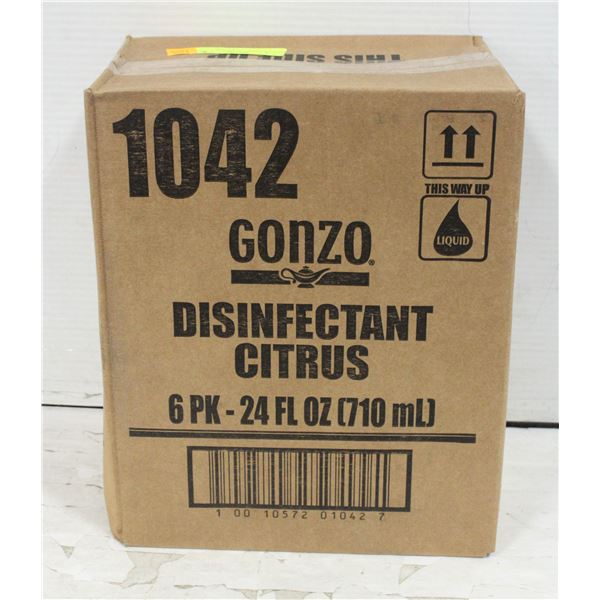 CASE OF GONZO CITRUS DISINFECTANT 6PK X 710ML