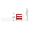 Image 6 : NEW AMAZON BASICS 3-SHELF STEEL UTILITY CART