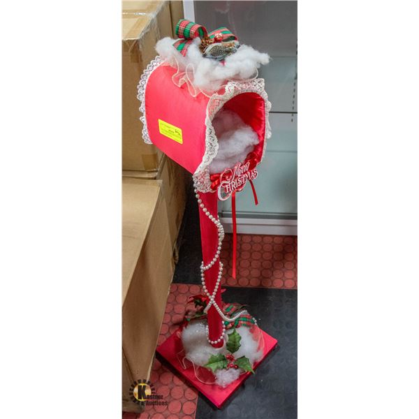 TALL CHRISTMAS SANTA LETTER MAIL BOX DECOR