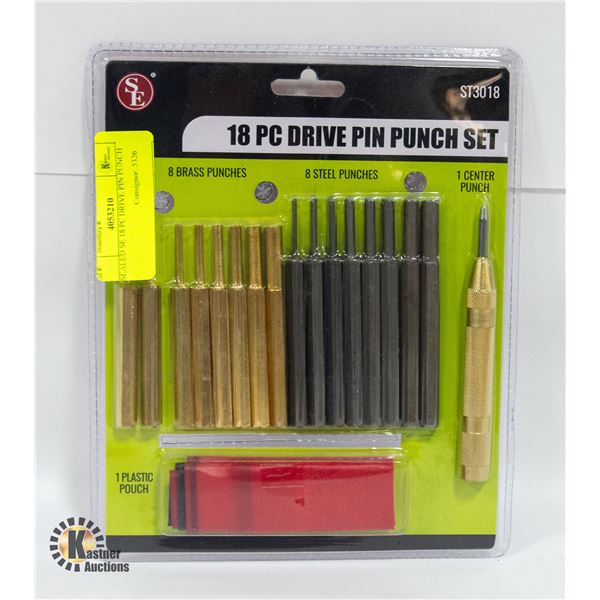 SEALED SAE 18 PC DRIVE PIN PUNCH SET