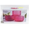 Image 1 : NEW HALO SET OF 4 PINK 22 OZ BOWLS