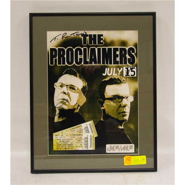 THE PROCLAIMERS CONCERT 15" X 19” AUTOGRAPHED