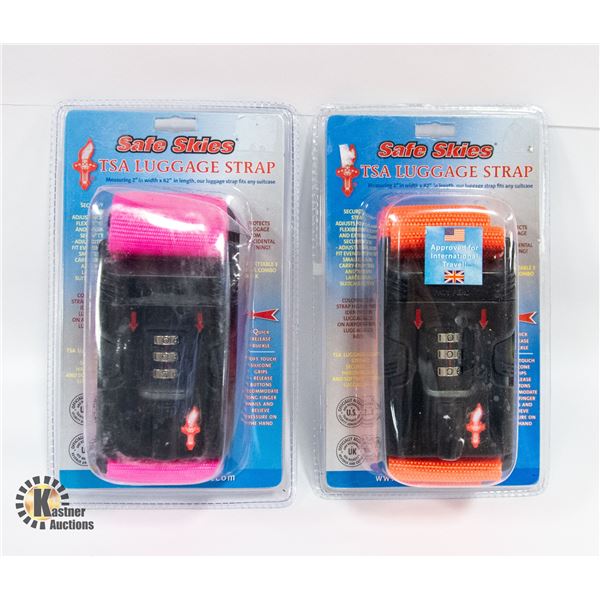 SEALED 2 SAFE SKIES TSA LUGGAGE STRAPS