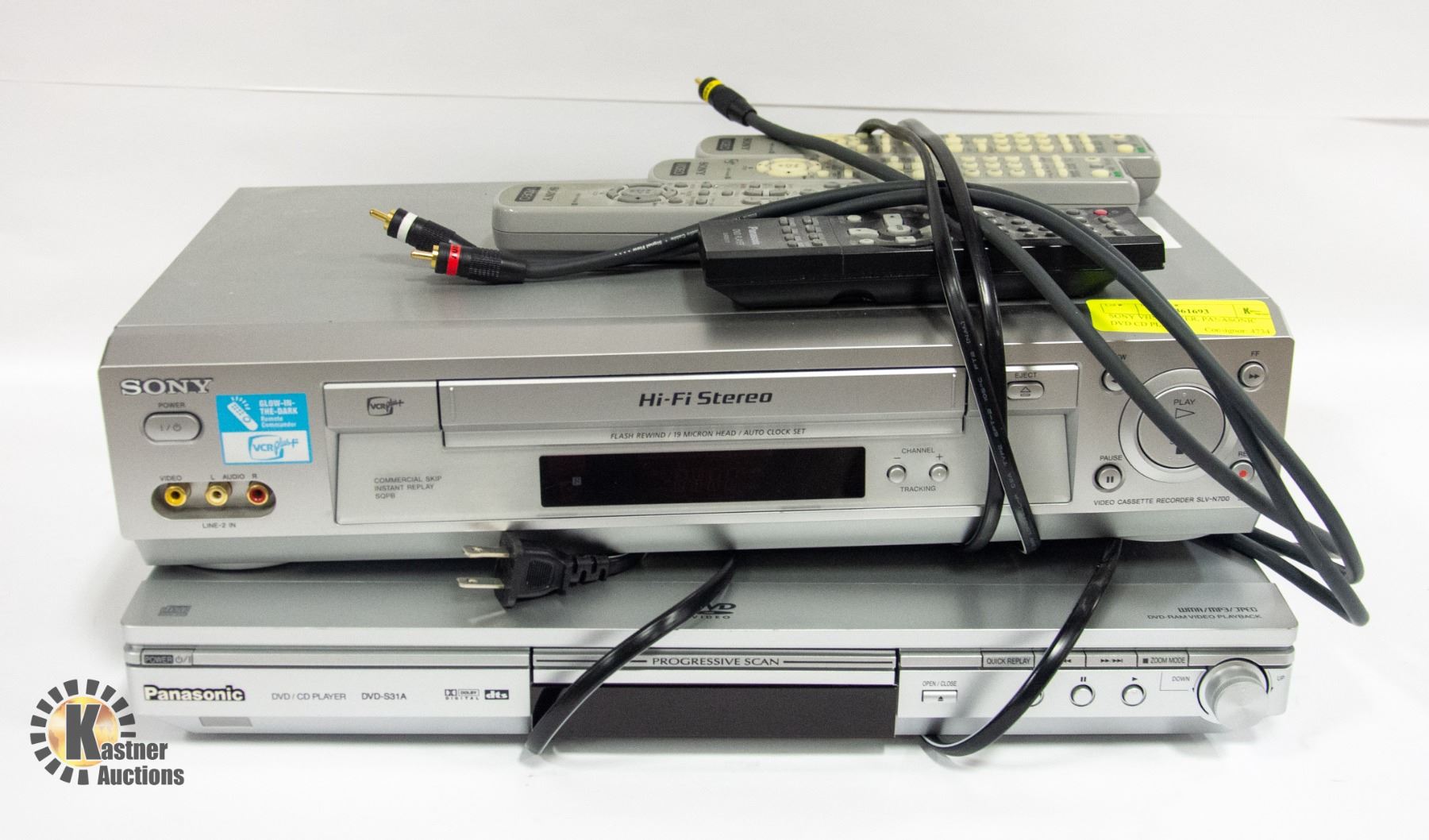 SONY VHS PLAYER, PANASONIC DVD CD PLAYER - Kastner Auctions
