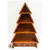Image 1 : WOOD HANGING DISPLAY TREE 34" HIGH