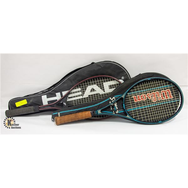 WILSON & HEAD TENNIS RAQUETS