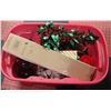 Image 1 : LARGE BIN OF CHRISTMAS DECORATIONS
