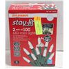 Image 1 : SYLVANIA STAY-LIT 2 SETS OF 100 LED MINI LIGHTS