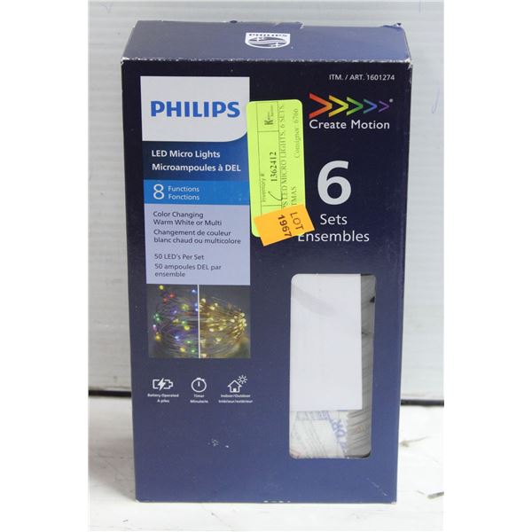 PHILIPS LED MICRO LIGHTS, 6 SETS, CHRISTMAS
