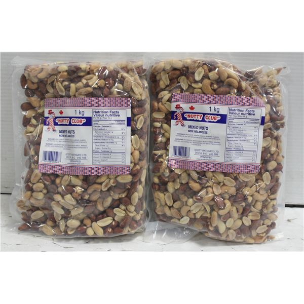 2 KG OF NUTTY CLUB, MIXED NUTS