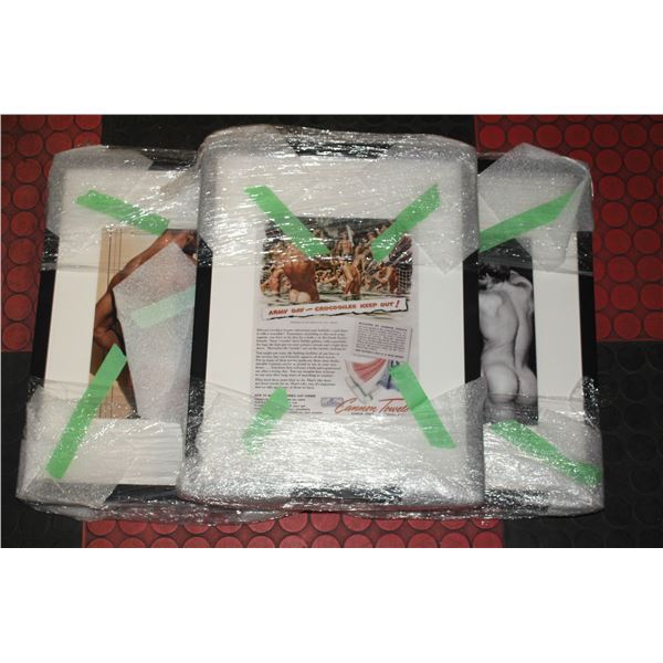 LOT OF 3 FRAMED PHOTOS