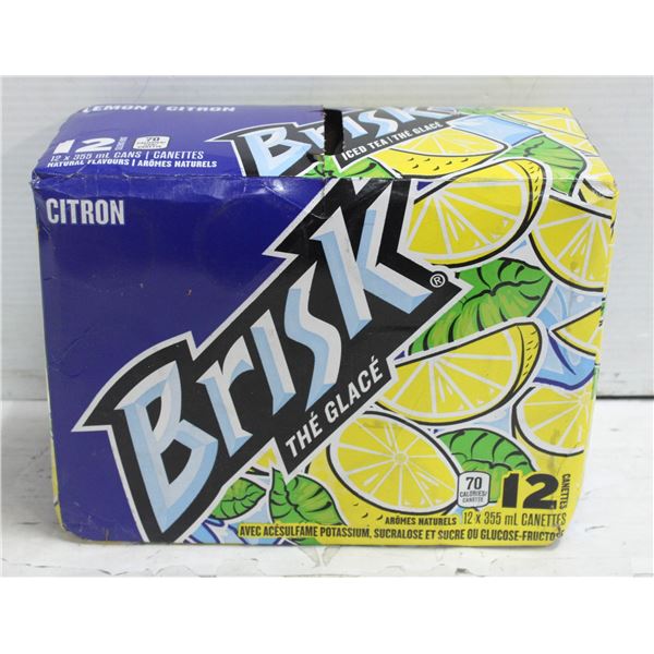 NEW CASE OF 12 LEMON BRISK ICED TEA 12 X 355ML