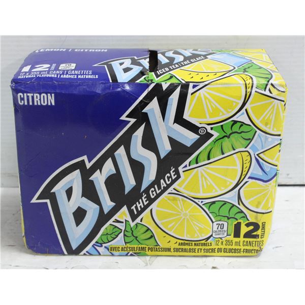 NEW CASE OF 12 LEMON BRISK ICED TEA 12 X 355ML
