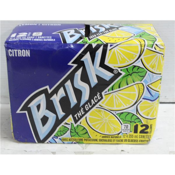 NEW CASE OF 12 LEMON BRISK ICED TEA 12 X 355ML