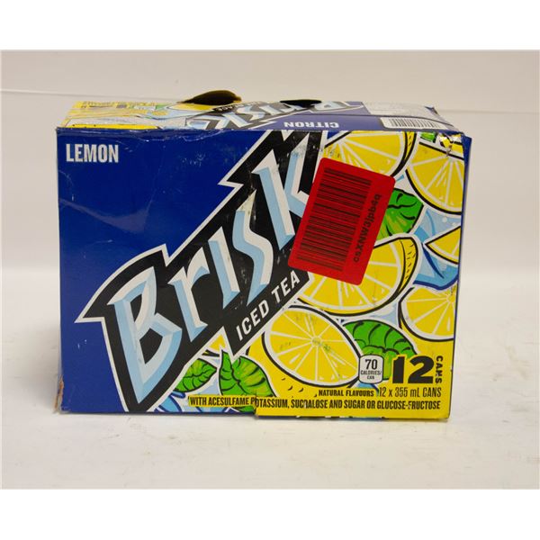 NEW CASE OF 12 LEMON BRISK ICED TEA 12 X 355ML