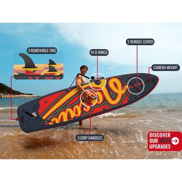 NEW 12' NACATIN INFLATABLE STANDUP PADDLEBOARD KIT