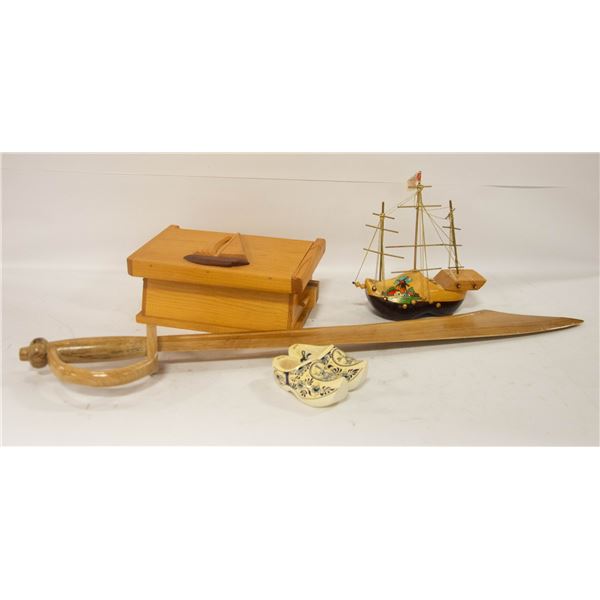 HAND CARVED WOODEN SWORD