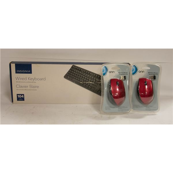 2 NEW WIRELESS COMPUTER MOUSE & NEW WIRED