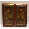 Image 1 : PAIR OF FRAMED FLOWER PICTURES 26" X 14"