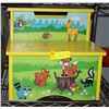 Image 1 : WOOD STEP STOOL WITH OPEN TOP 12"X13.5"
