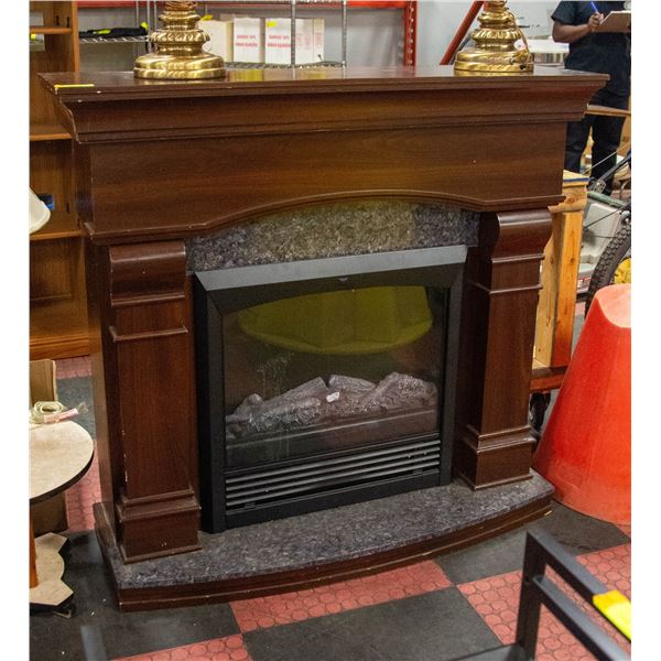 WOODEN ELECTRIC FIREPLACE 47"X13.5"