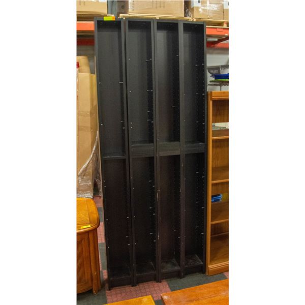 4 CD HOLDERS 78"X7" - BLACK