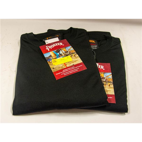 LOT OF 2 PIONEER STORMMASTER BLACK SAFETY SHIRTS
