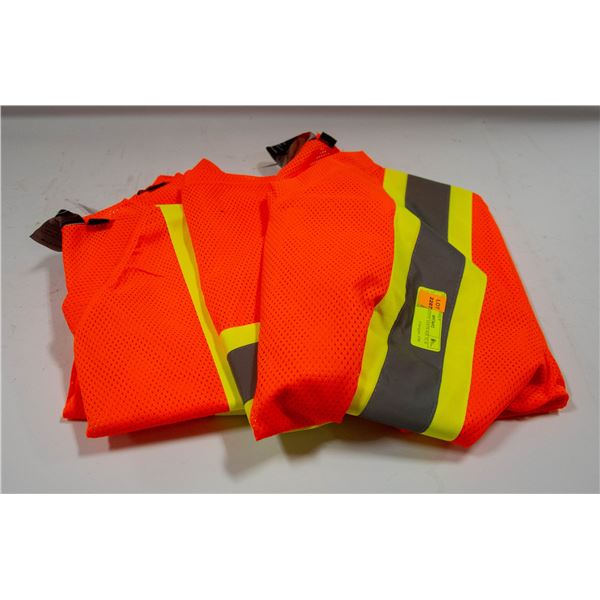 LOT OF 3 SAFETY VESTS SIZE XL & 2XL