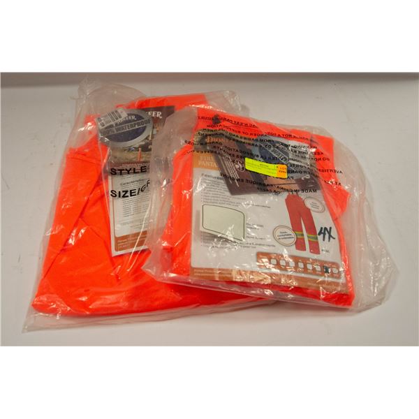 2 PIONEER HI VIZ FLAME RESISTANT OVERALLS 4XL