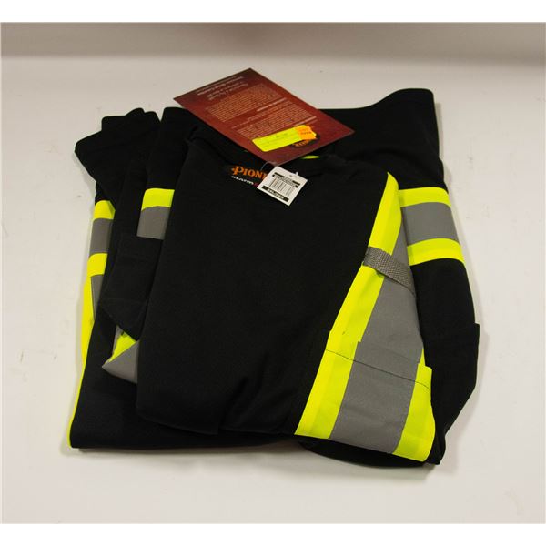 LOT OF 2 PIONEER BLACK SAFETY SHIRTS 2XL