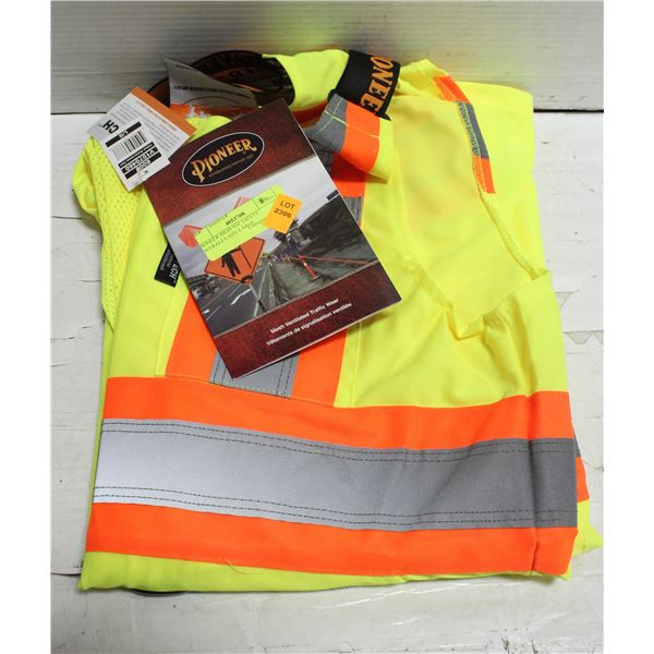 PIONEER HIGH VIZ SAFETY OVERALLS SIZE LARGE